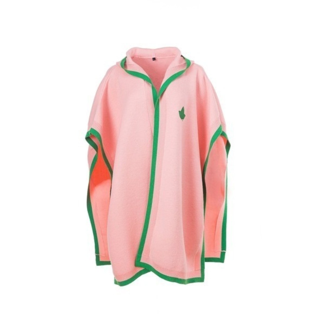 Ivy Storehouse AKA Ivy Leaf Knit Cape Pink Green Alpha Kappa‎ Alpha Sorority XL